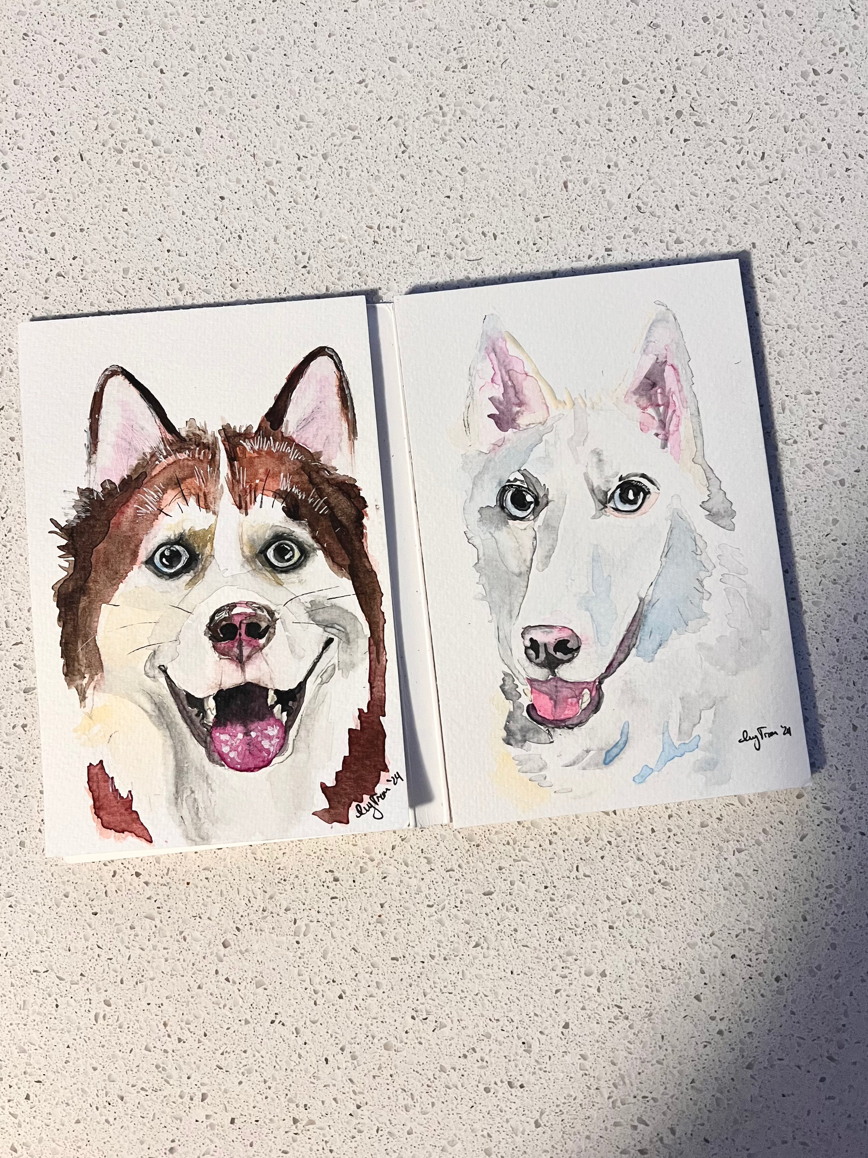 Custom pet portrait (4"x6")