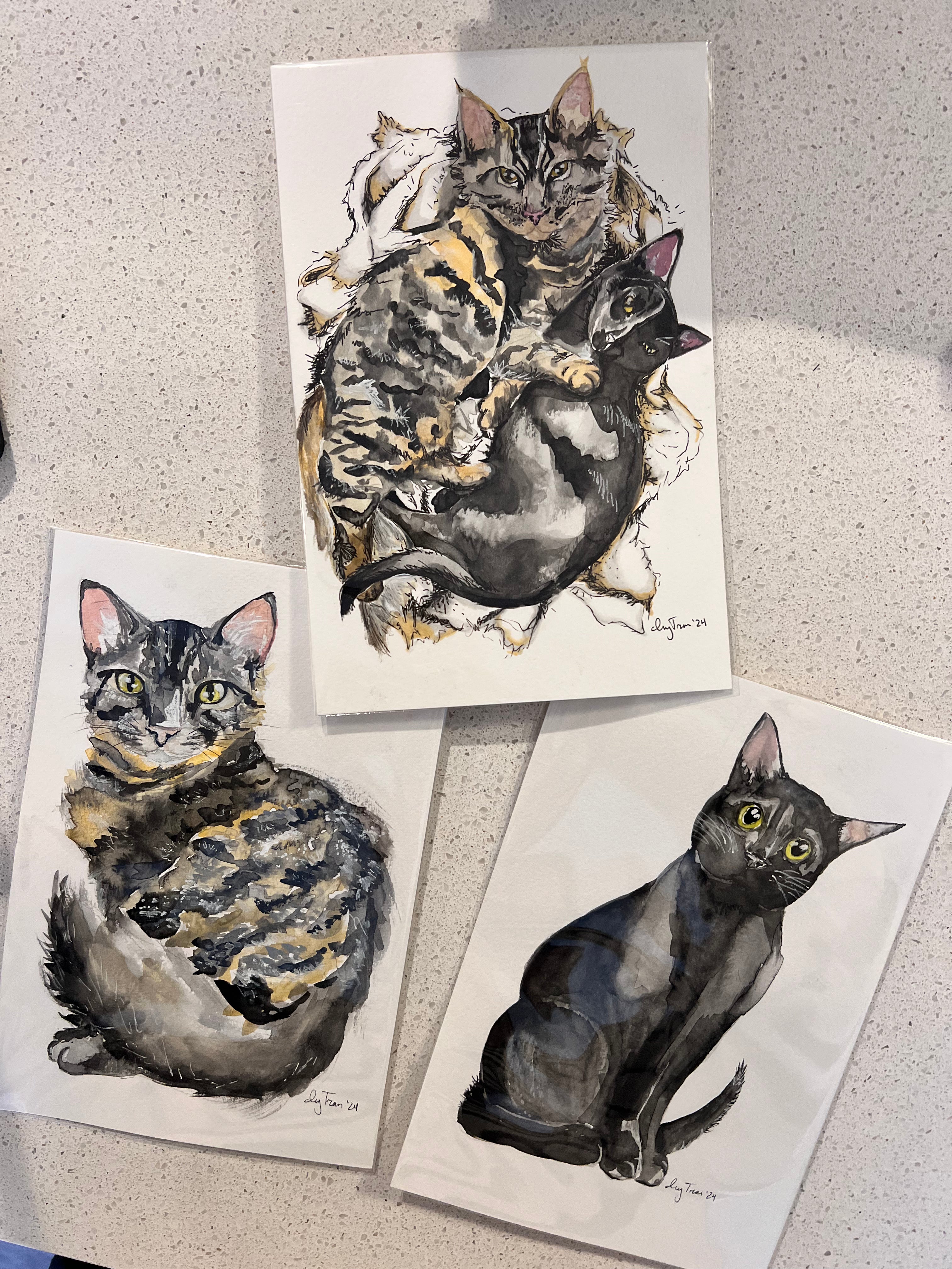 Custom pet portrait (6"x9")