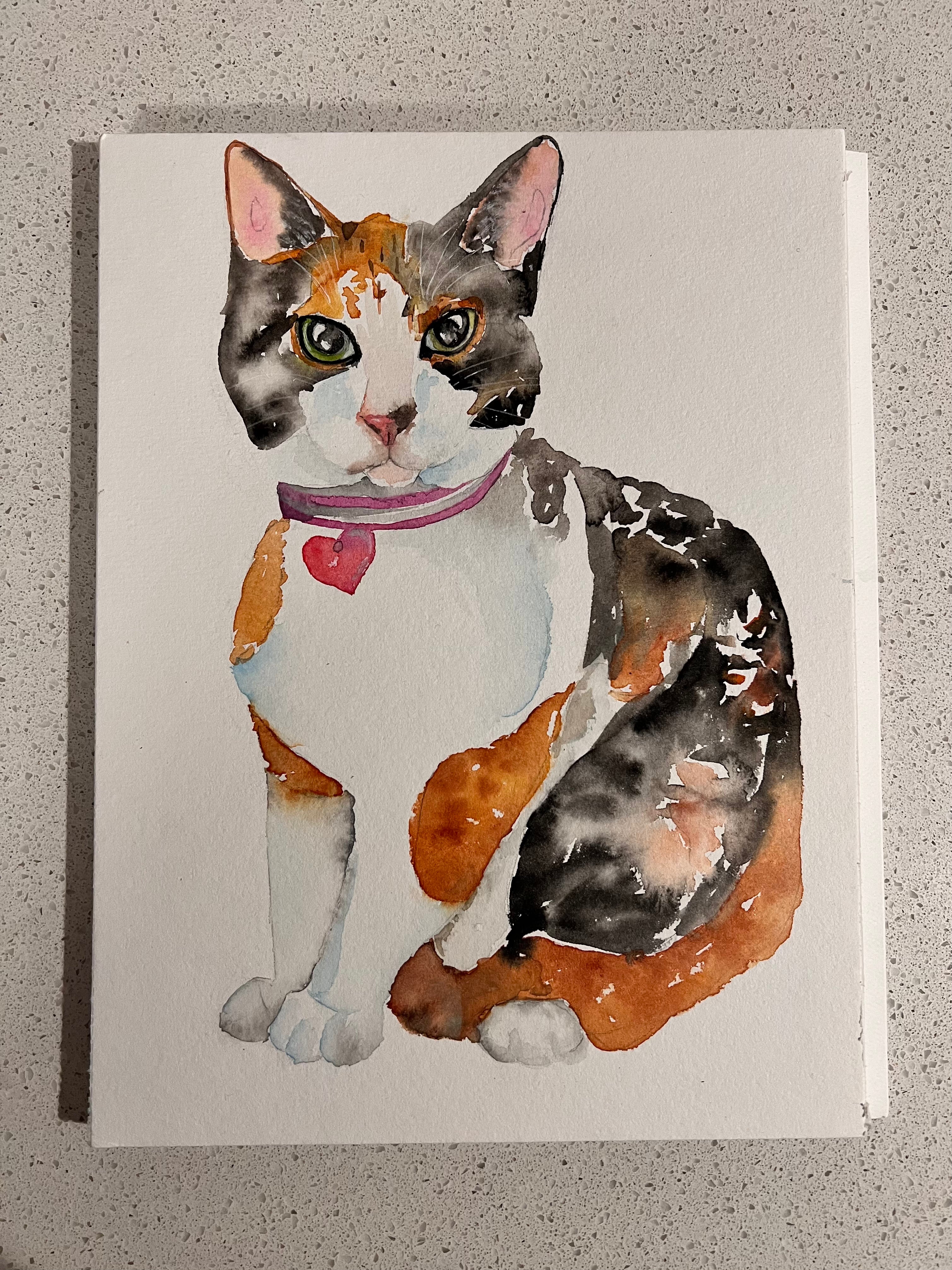 Custom pet portrait (9"x12")