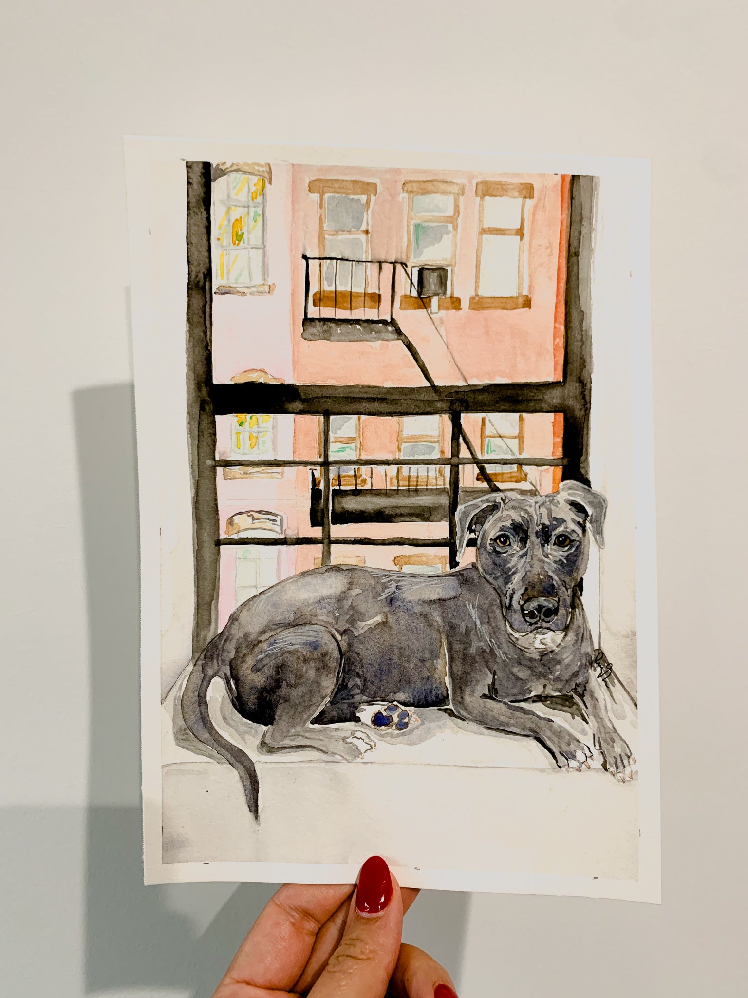 Custom pet portrait (7"x10")