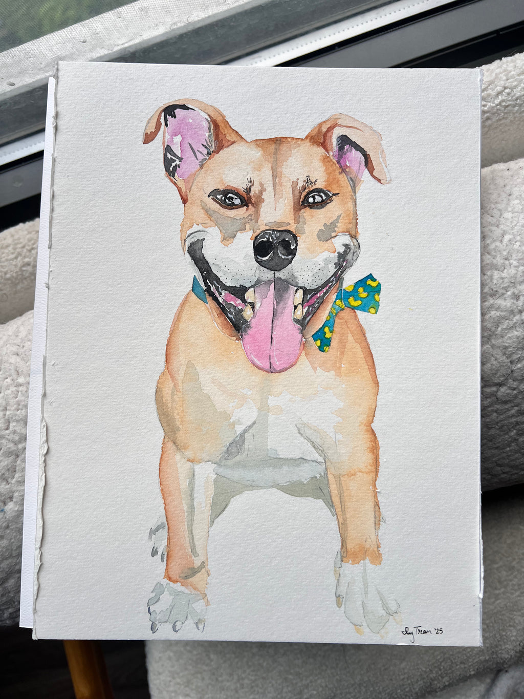 Custom pet portrait (9"x12")